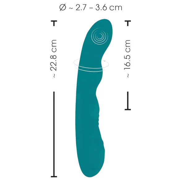 SMILE - G-spot vibrator met rotatie - oplaadbaar, waterdicht - groen