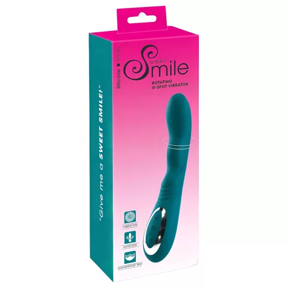 SMILE - G-spot vibrator met rotatie - oplaadbaar, waterdicht - groen