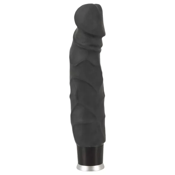 Nature Skin - realistische vibrator - zwart - 22cm