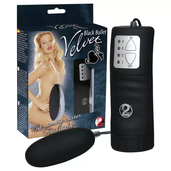 You2Toys - Vibrerend ei - Zwart - Fluweelzacht