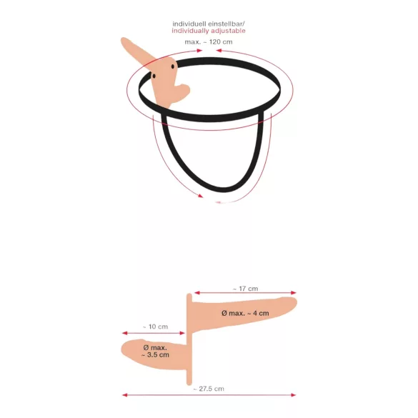 You2Toys - Draagbare duo vibrator - huidkleur