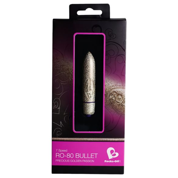 RO-80mm - mini lipstick vibrator - 7 standen - goud