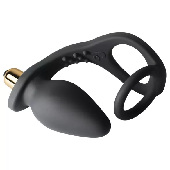 RO-ZEN - dubbele penisring en anale vibrator - siliconen