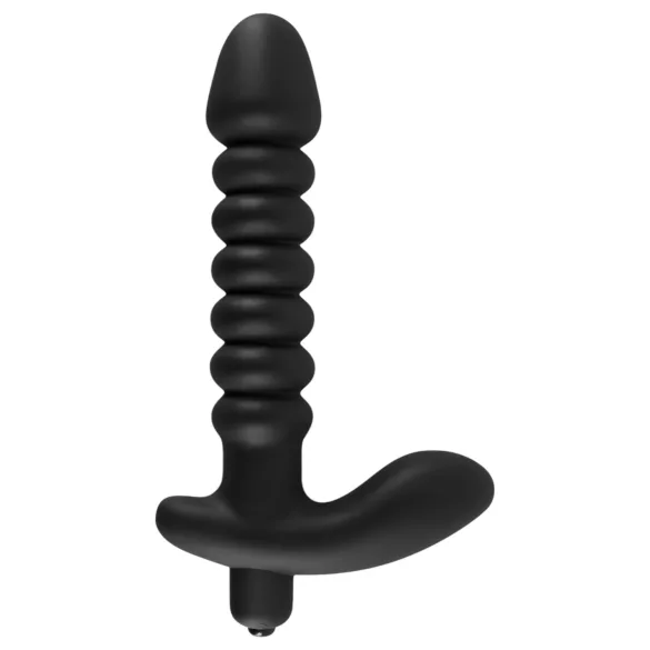 Black Velvets - vibrator met ribbels - medium - zwart