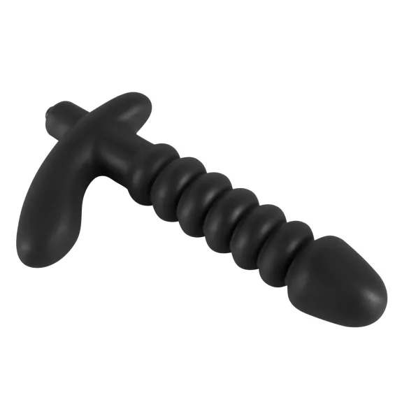 Black Velvets - vibrator met ribbels - medium - zwart