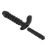 Black Velvets - vibrator met ribbels - medium - zwart