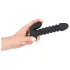 Black Velvets - vibrator met ribbels - medium - zwart