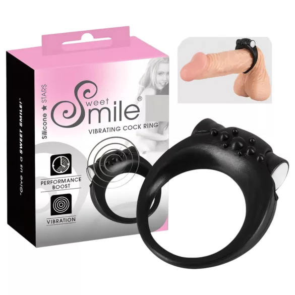 SMILE - vibrerende penisring - zwart
