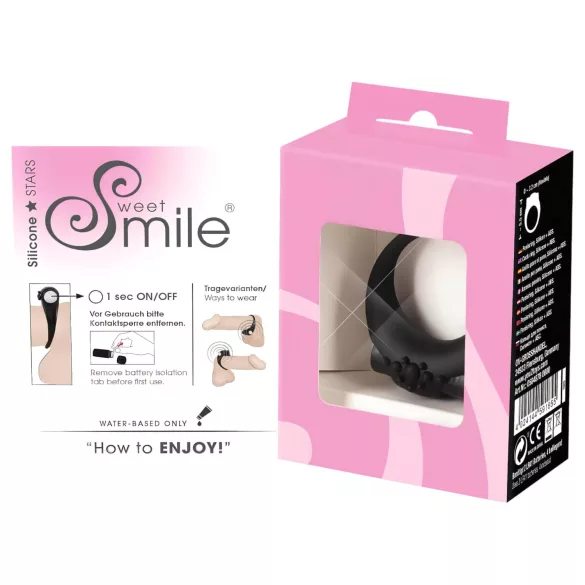 SMILE - vibrerende penisring - zwart