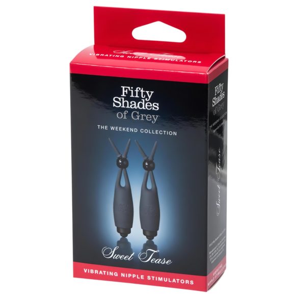 Fifty Shades of Grey - vibrerende tepelstimulator - set van 2 - grijs