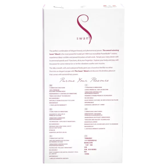 The Swan Wand - vibrator massager - oplaadbaar - siliconen - roze