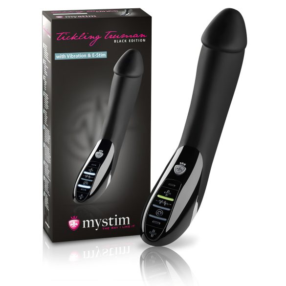 mystim Tickling Truman - elektro-stimulerende vibrator (zwart)