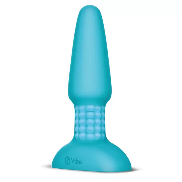 b-Vibe - anale vibrator met roterende kralen - oplaadbaar - turquoise