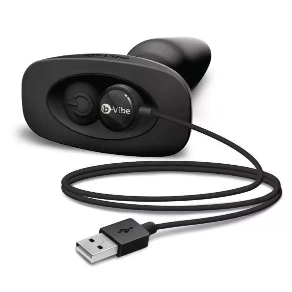 b-Vibe - roterende parels, oplaadbare anale vibrator (zwart)