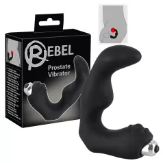 Rebel - prostaat vibrator gebogen - siliconen - zwart