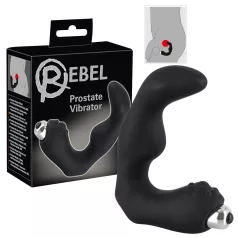 Rebel - prostaat vibrator gebogen - siliconen - zwart