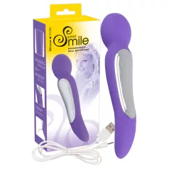 SMILE - wand vibrator met 2 motoren - siliconen - paars