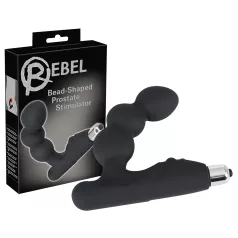 Rebel - prostaat vibrator met balletjes - zwart