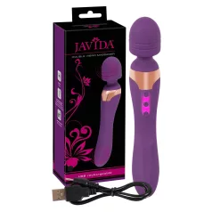   Javida Double - vibrator massager - dubbel stimulatie - siliconen paars