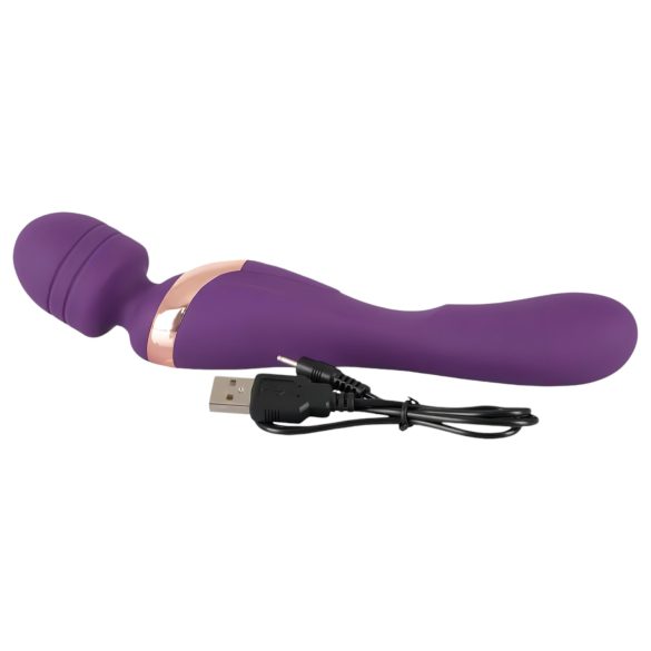 Javida Double - vibrator massager - dubbel stimulatie - siliconen paars