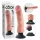 King Cock - vibrerende dildo met zuignap - 23 cm - huidskleur