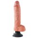 King Cock 10 zuignap vibrator (25 cm) - huidkleurig