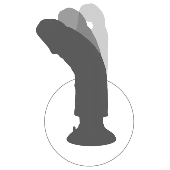 King Cock - dildo met zuignap en vibratie - 25 cm - huidkleurig