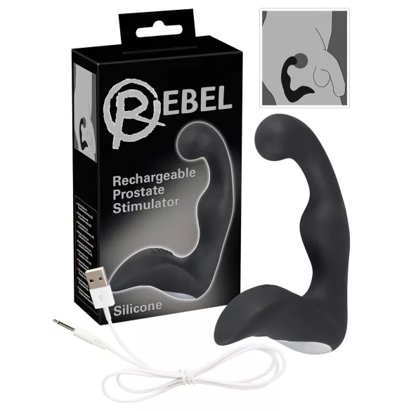 Rebel - prostaat vibrator - oplaadbaar - siliconen - zwart