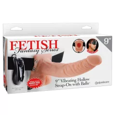   Fetish Strap-on 9 - dildo met harnas - vibrator - huidkleurig