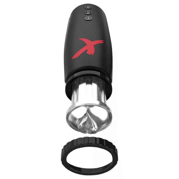 PDX Moto Bator - automatische zuigende masturbator - zwart