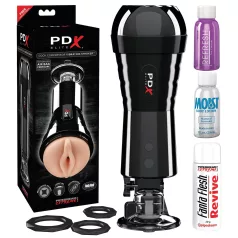 PDX - Masturbator - Zuigend en Vibrerend Kunstvagina - Zwart