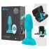 b-Vibe Rimming - anaal vibrator met roterende kralen - turquoise