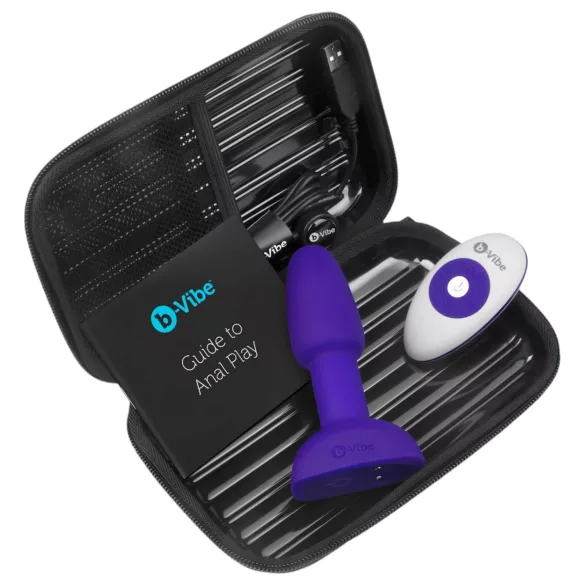 b-Vibe Rimming - roterende anale parels vibrator (paars)