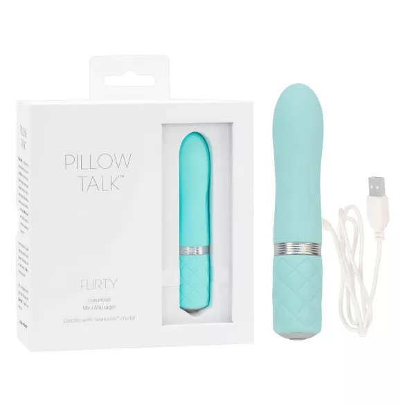 Pillow Talk Flirty - oplaadbare vibrator - turquoise