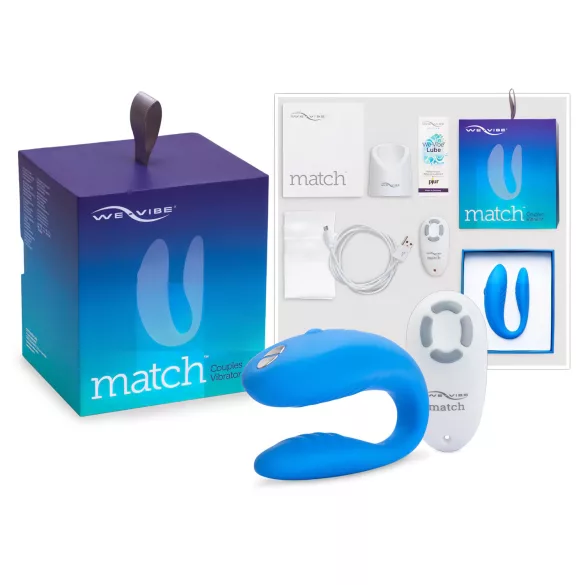 We-Vibe Match - koppel vibrator - waterdicht oplaadbaar - blauw