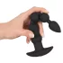 Black Velvets - oplaadbare anaal vibrator met 5 kralen - zwart