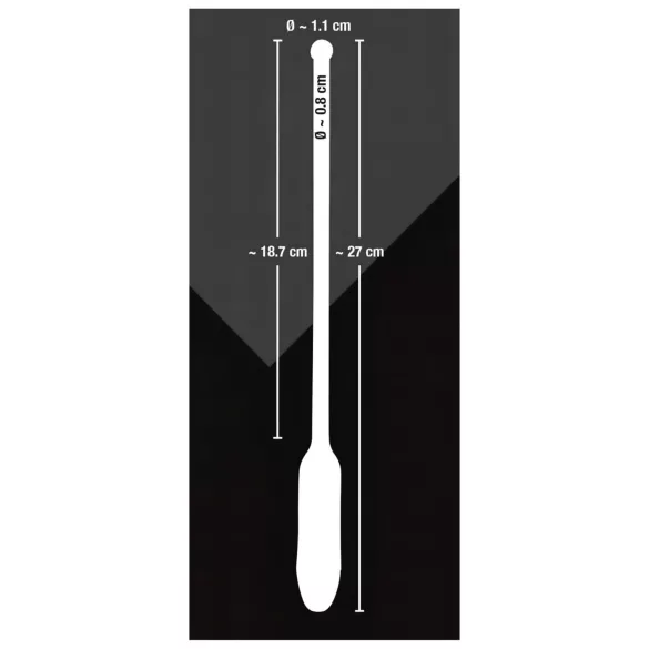 You2Toys - vibrerende urethrale dilator - siliconen - zwart (8-11mm)