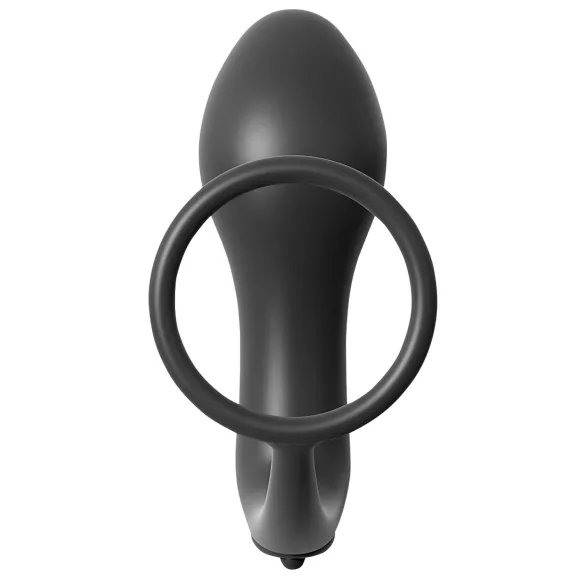 Analfantasy - anale vinger vibrator met penisring - zwart