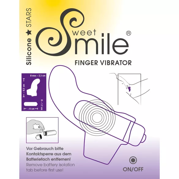 SMILE Finger - vinger vibrator - golvend - siliconen - paars