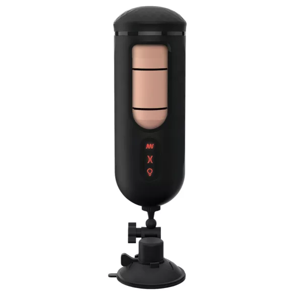 PDX Elite Mega Milker - vibrerende, penis-melkende kunstvagina (zwart)