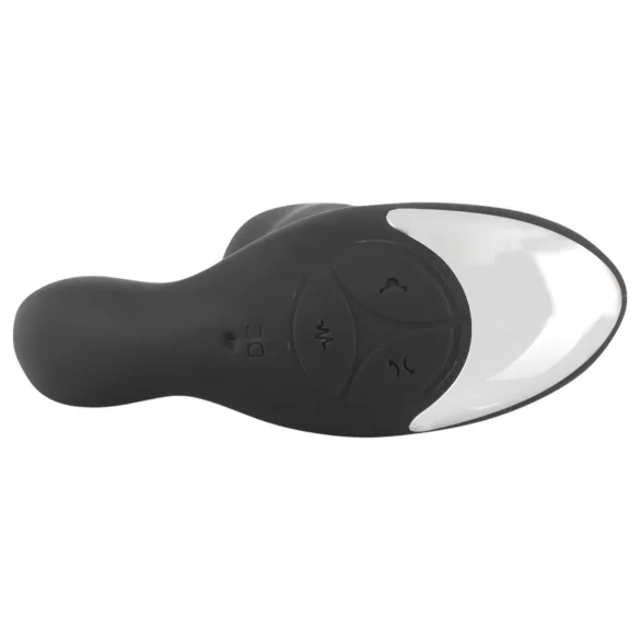 Rebel - prostaat vibrator met roterende kralen - zwart