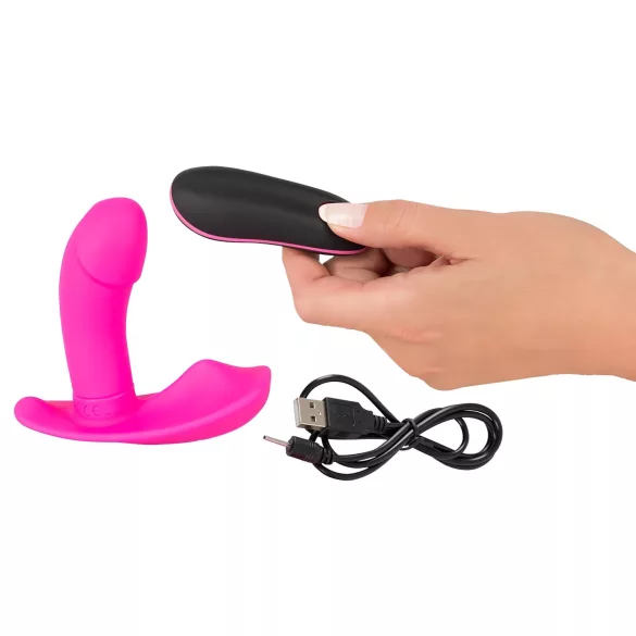 SMILE - op afstand bedienbare vibrator slip - oplaadbaar - roze