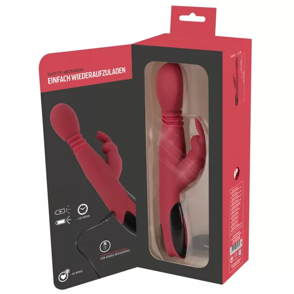You2Toys Massager - stotende-roterende, verwarmende G-punt vibrator (rood)
