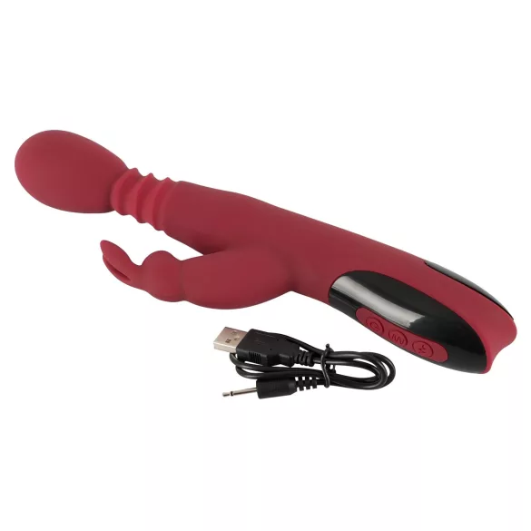 You2Toys Massager - stotende-roterende, verwarmende G-punt vibrator (rood)
