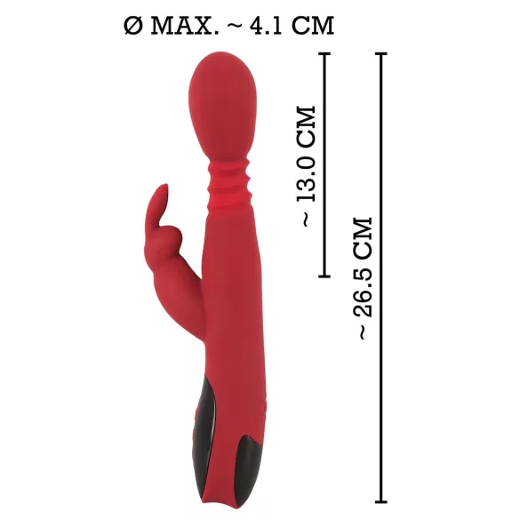 You2Toys Massager - stotende-roterende, verwarmende G-punt vibrator (rood)