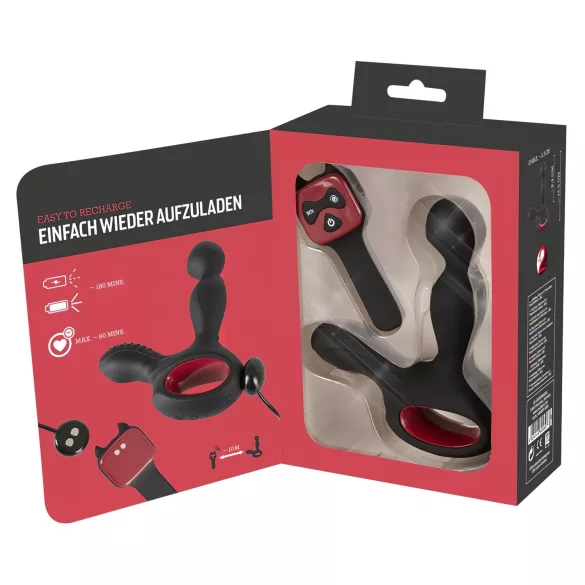 You2Toys - prostaat vibrator - roterend en verwarmend - zwart