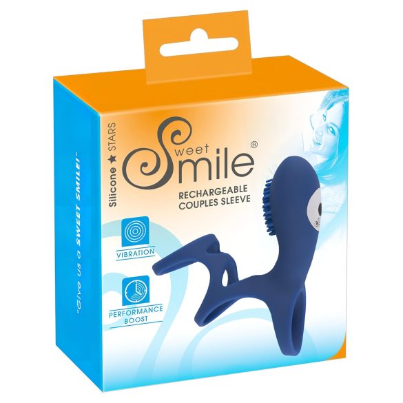 SMILE Couple - vibrerende penismanchet - oplaadbaar - blauw