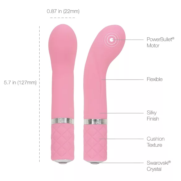 Pillow Talk Racy - oplaadbare, smalle G-spot vibrator (roze)