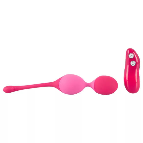 SMILE Love Balls - draagbaar vibrerend eitje met afstandsbediening - 82 g (roze)