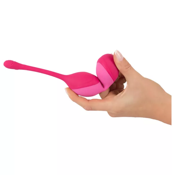 SMILE Love Balls - draagbaar vibrerend eitje met afstandsbediening - 82 g (roze)